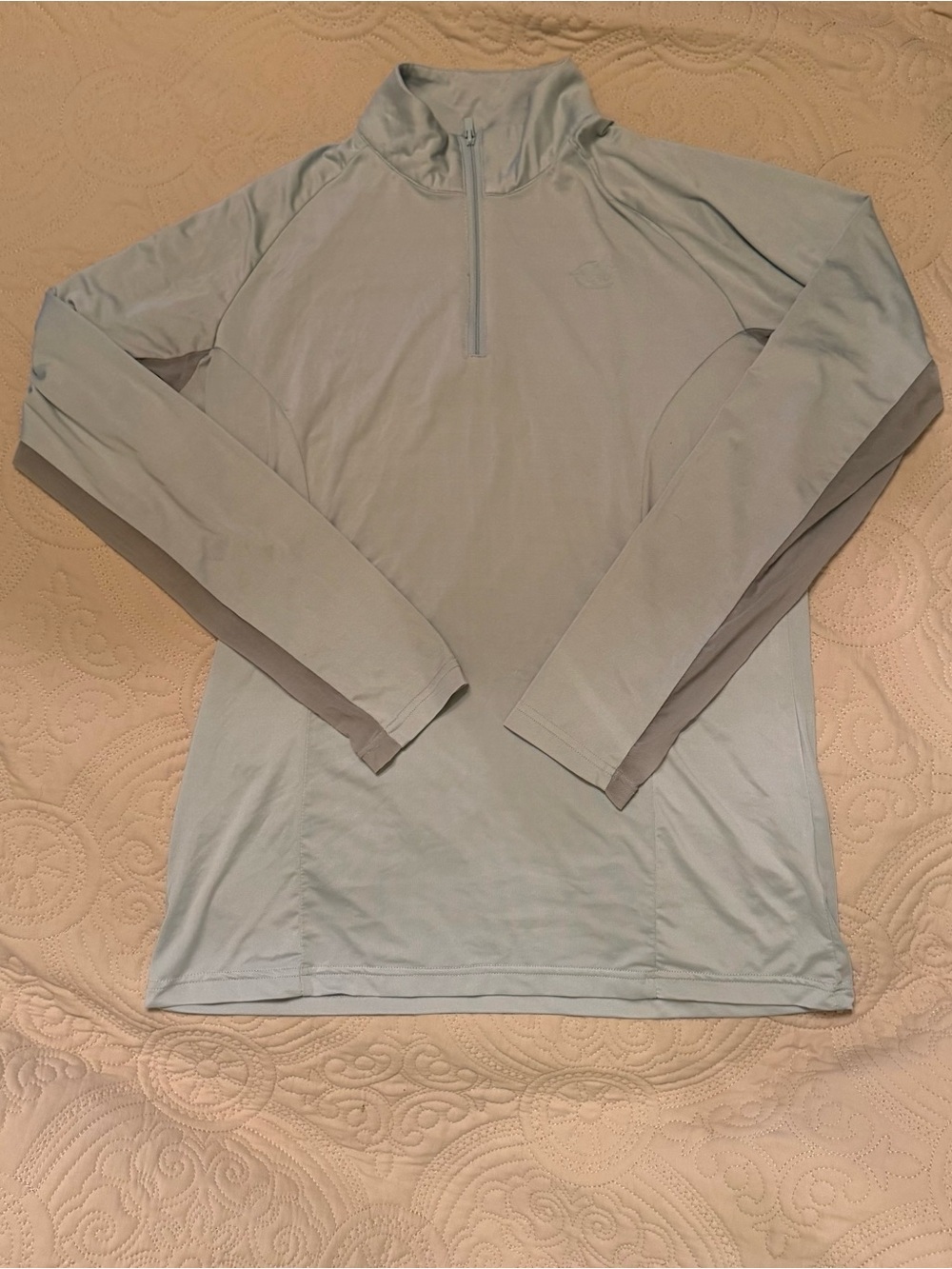 Light Blue Quarter-Zip Horseback Riding Top